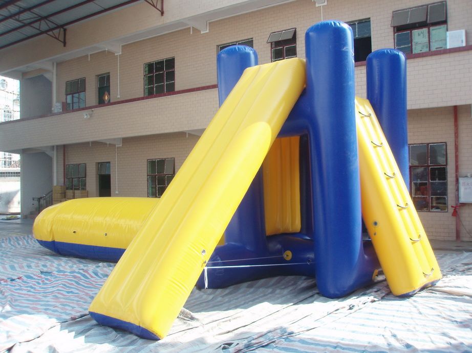0.9mm PVC Tarpauli Inflatable Water Slide / Aqua Slides For Outdoor Entertainment
