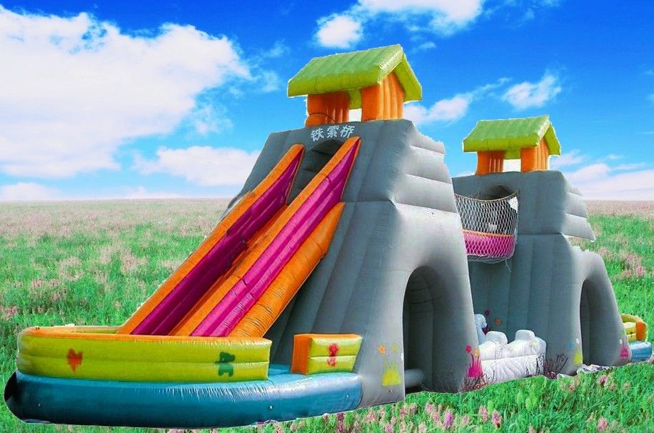 Attractive Huge Fun City Inflatable Playground For Children / Kids Paradise
