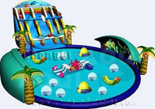 Giant Adults And Kits Inflatable Water Slide Pool for Funny Amusement Games