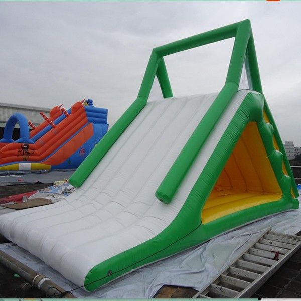 0.9mm PVC Tarpauli Inflatable Water Slide / Aqua Slides For Outdoor Entertainment