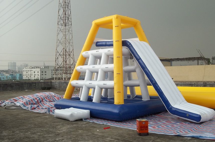 0.9mm PVC Tarpauli Inflatable Water Slide / Aqua Slides For Outdoor Entertainment