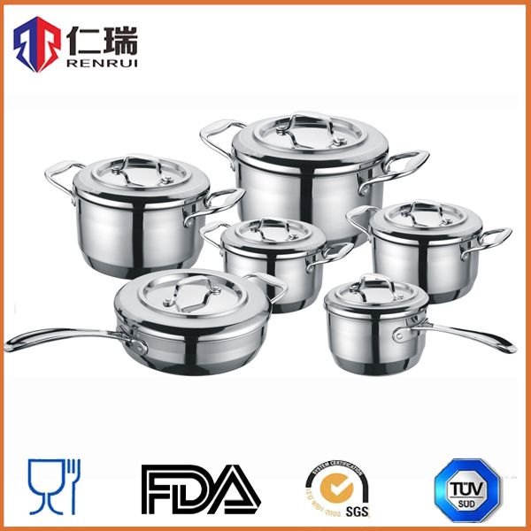 12pcs cookware set made by stainless steel 304