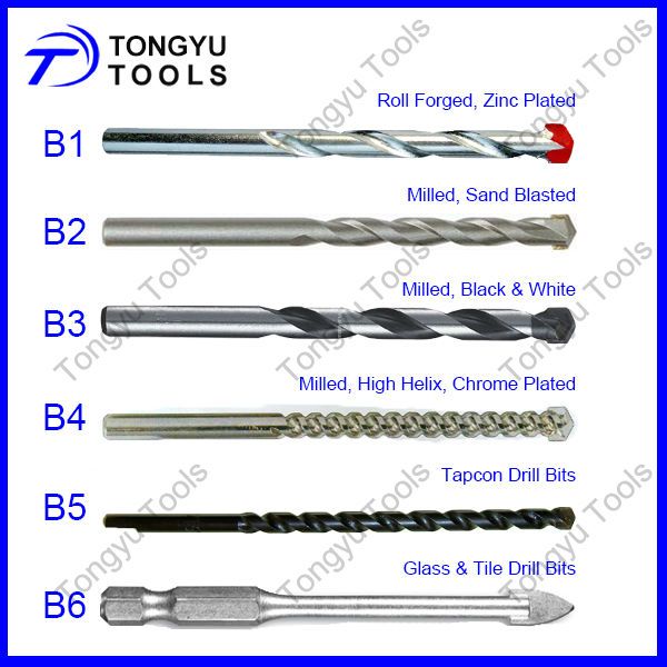 Tungsten Carbide Tipped Masonry Drill Bits for Granite