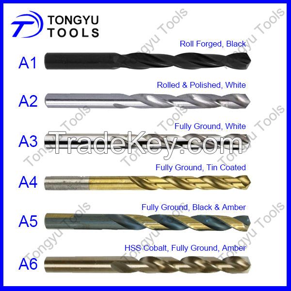 Fully Ground DIN338 HSS Twist Drill Bit for Metal Drilling