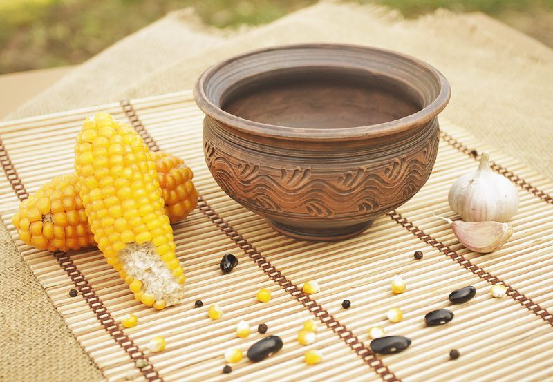 Ceramic clay bowl made of red clay.