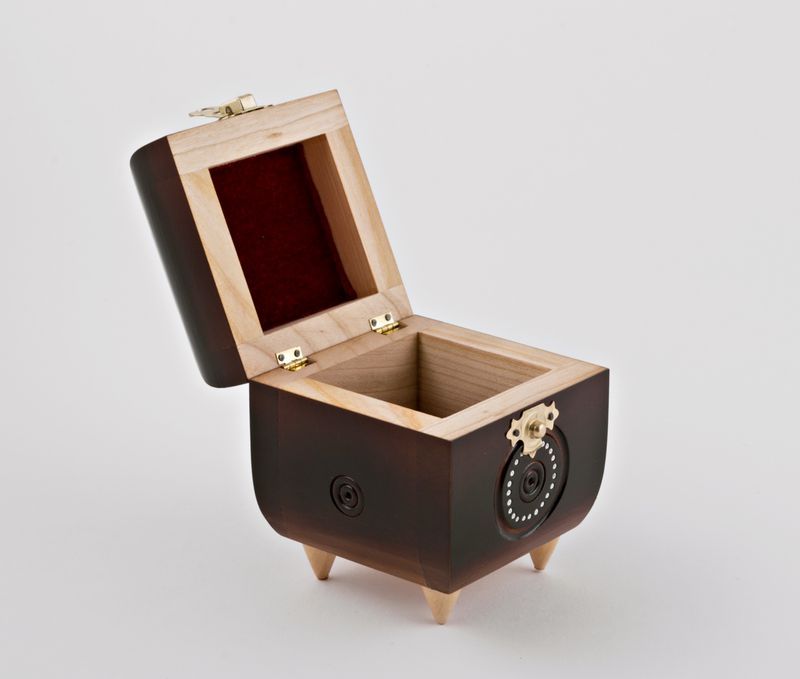 The jewelry box made of wood