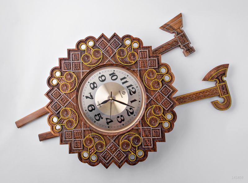 Wall clock with two axes.