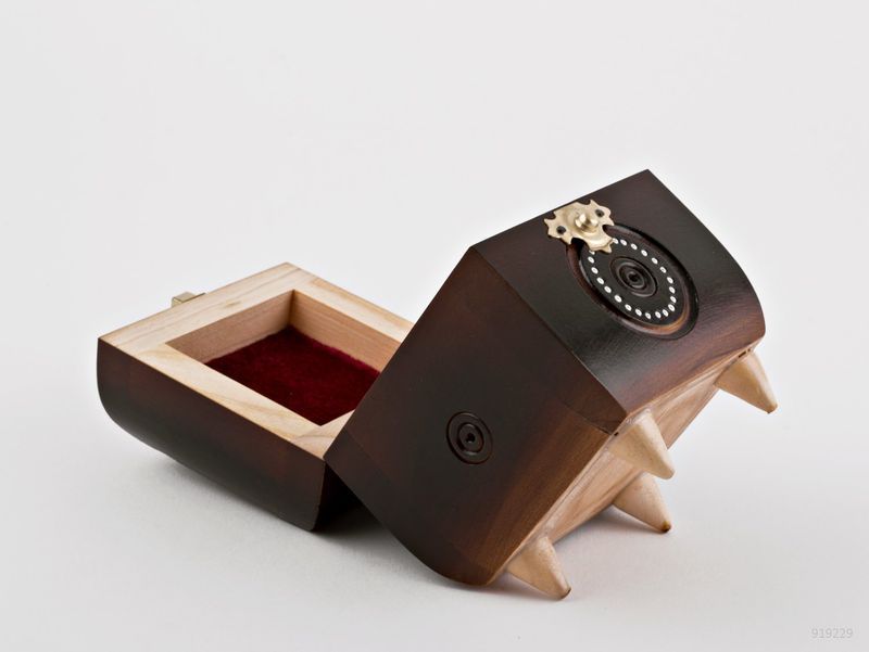 The jewelry box made of wood