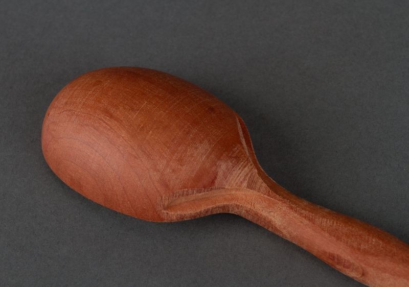 Spoon made from plum wood