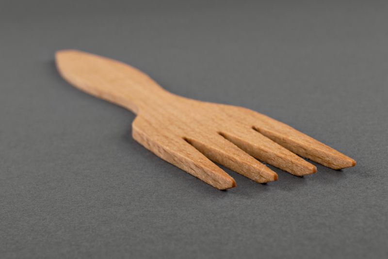 Wooden kitchen fork