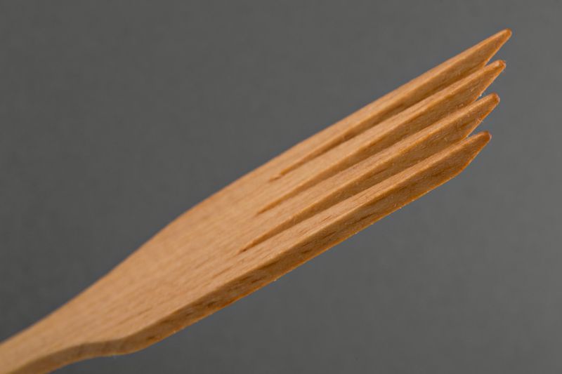 Wooden kitchen fork