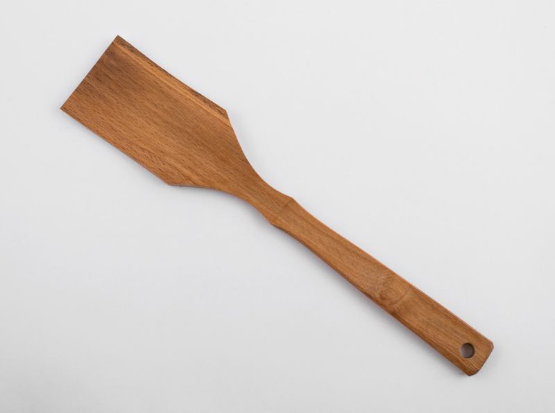 Wooden spatula, cooking utensil. 