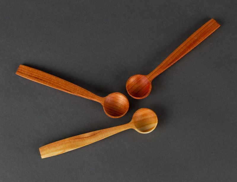 Small wooden spoon for salt