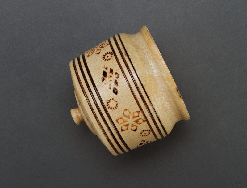 Wooden salt pot with a lid