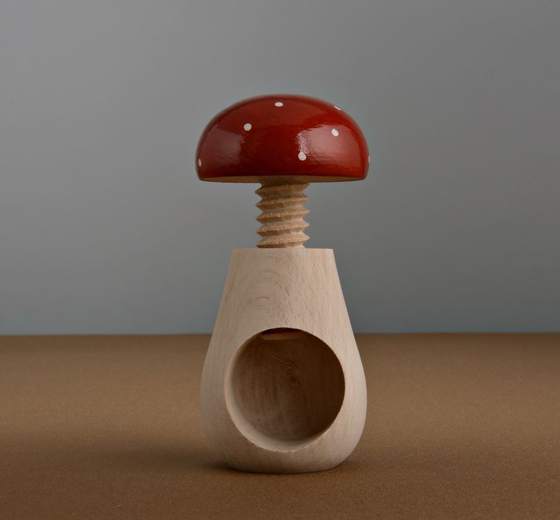 Mushroom-shaped nutcracker