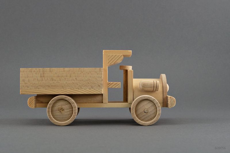 Wooden truck toy. 