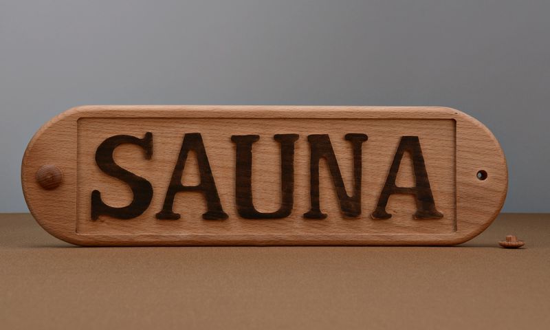 Nameplate "Sauna"