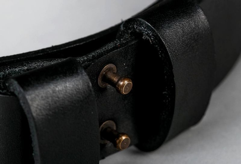 Black leather belt