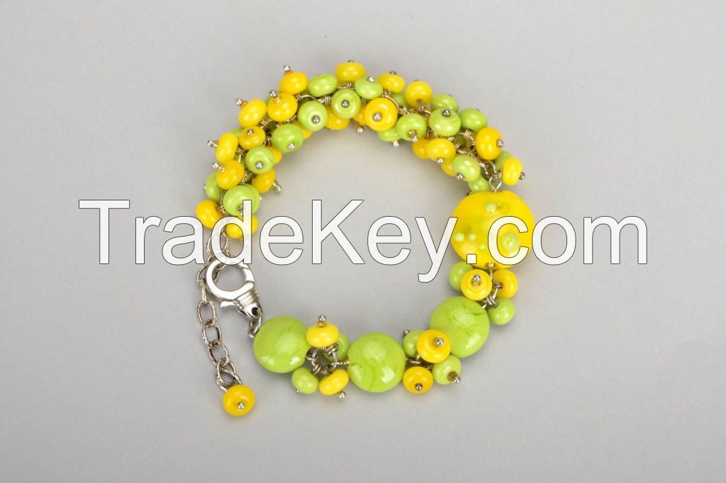 Yellow and green bracelet