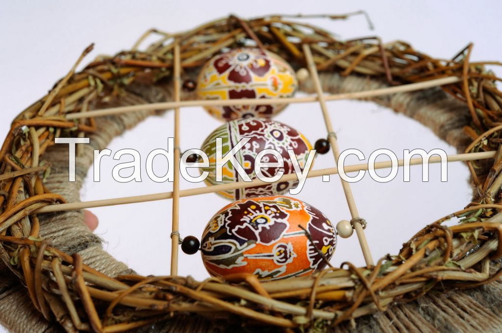 Pendant made of pysanka eggs "Nest"