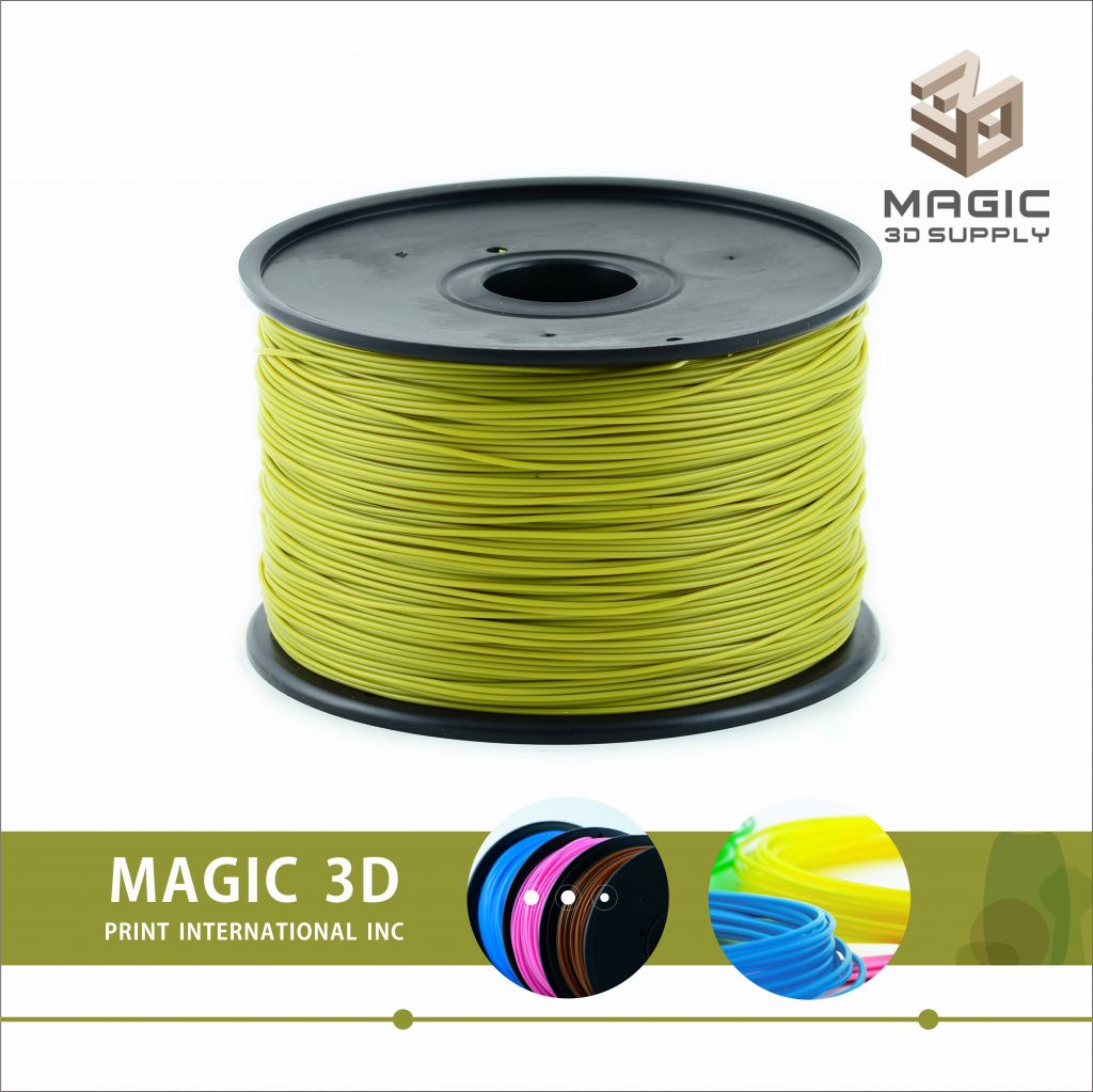 Magic 3D High quality ABS 1.75mm/3mm olive 3d printer filament