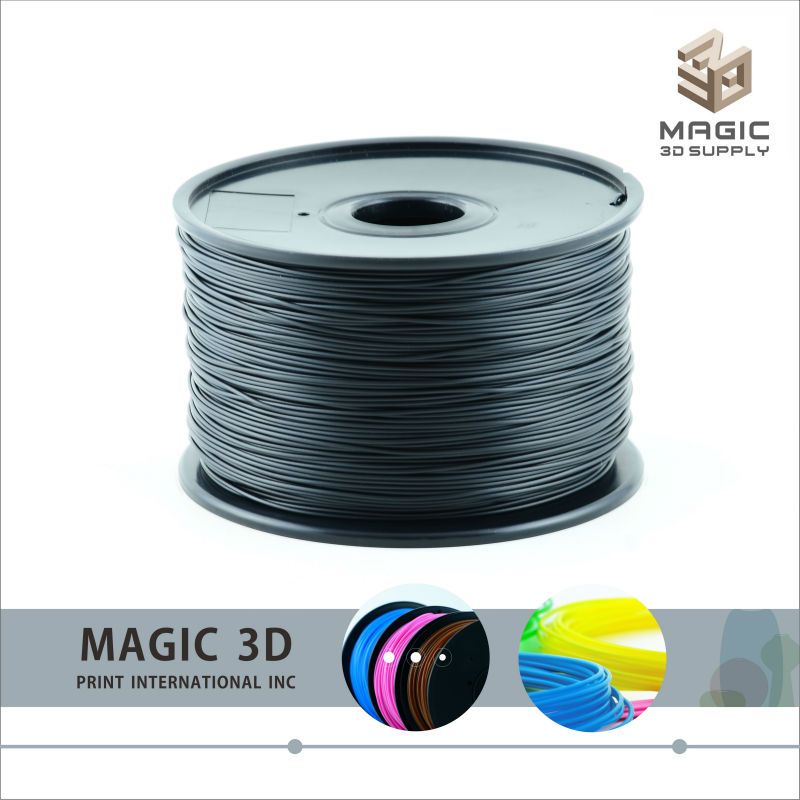 black PLA filament 1.75mm/3mm for 3d printers