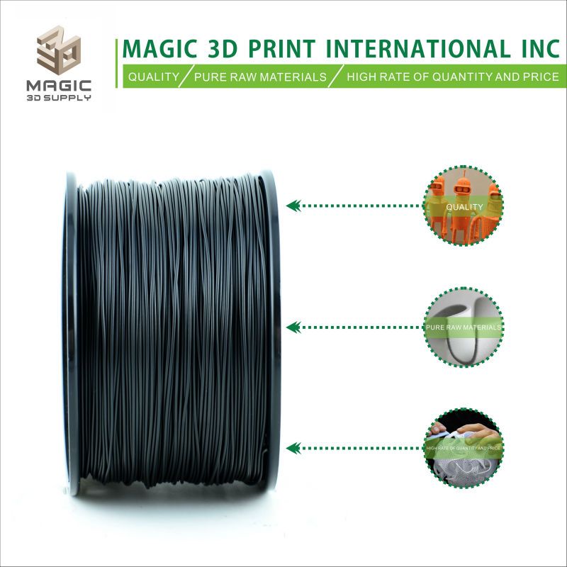 black PLA filament 1.75mm/3mm for 3d printers