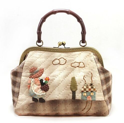 little sue fabric handbag DIY patchwork material kit sewing kit