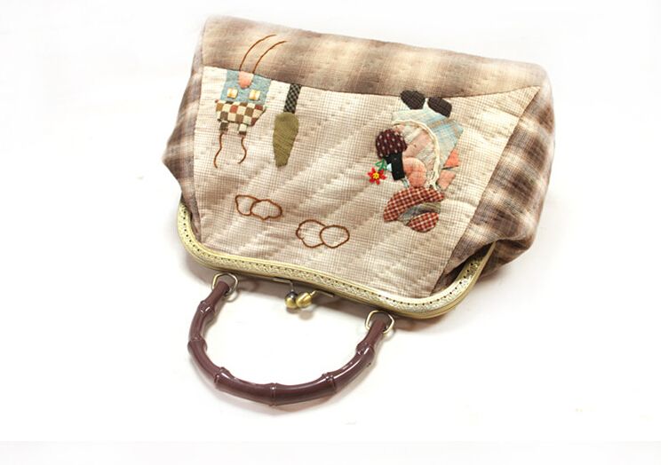 little sue fabric handbag DIY patchwork material kit sewing kit