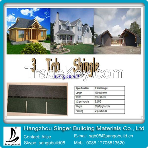 2015 Hot Sale 5 shapes asphalt roofing shingle