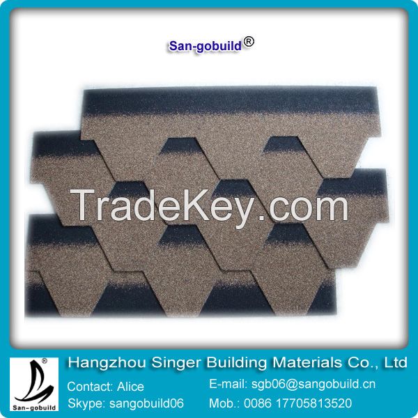 2014 hot sale fish-scale standard asphalt shingle