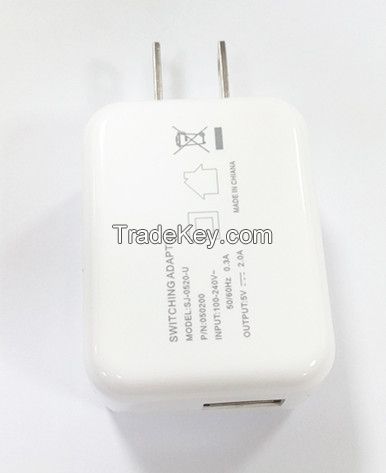 5V2A With 1USB US PLUG Mobile phone Charger