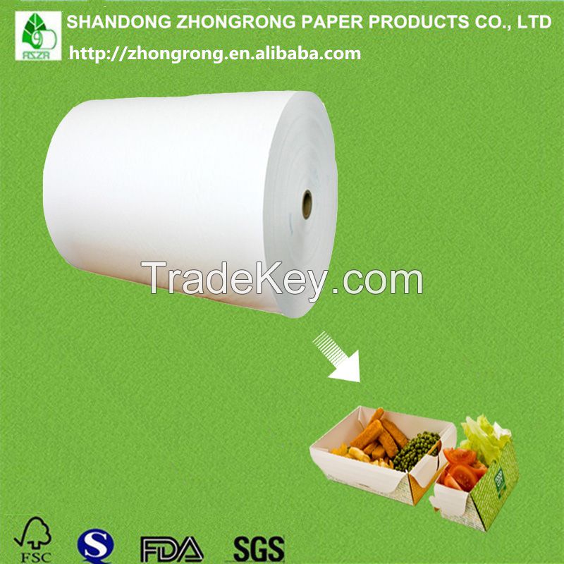 PE coated board for take out food container