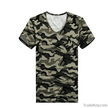 2014 new fashio o-neck camouflage T shirts