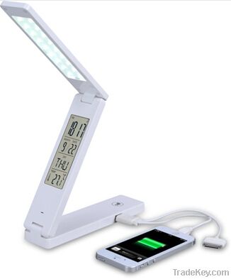 Solar mobile power folding LED desk lamp