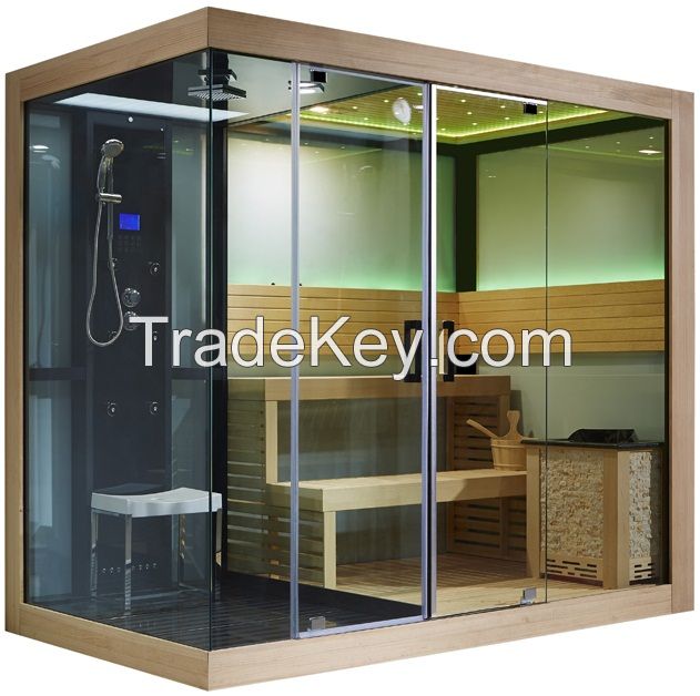 2.52meters Double Use Steam Sauna Shower Room for 4 People