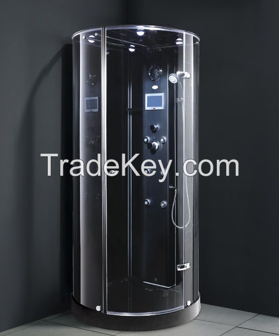 One Person Balck Acrylic Indoor Steam Shower Room