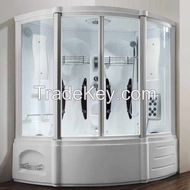 1.53 Meters Asian Acrylic Indoor Steam Sauna with Bathtub