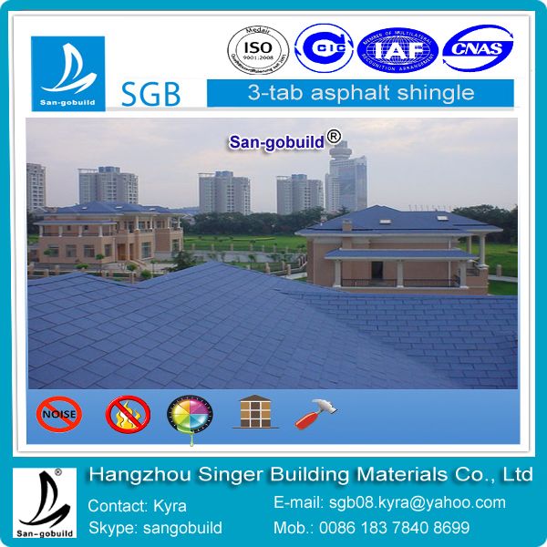 3 tab asphalt shingle rooftiles 2014 hot ! ! !