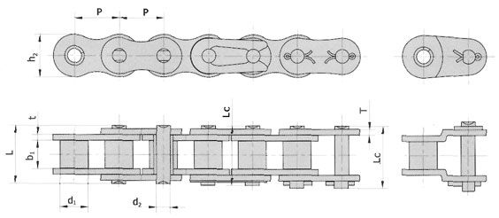 American Standard Super Heavy Duty Roller Chain (SH)