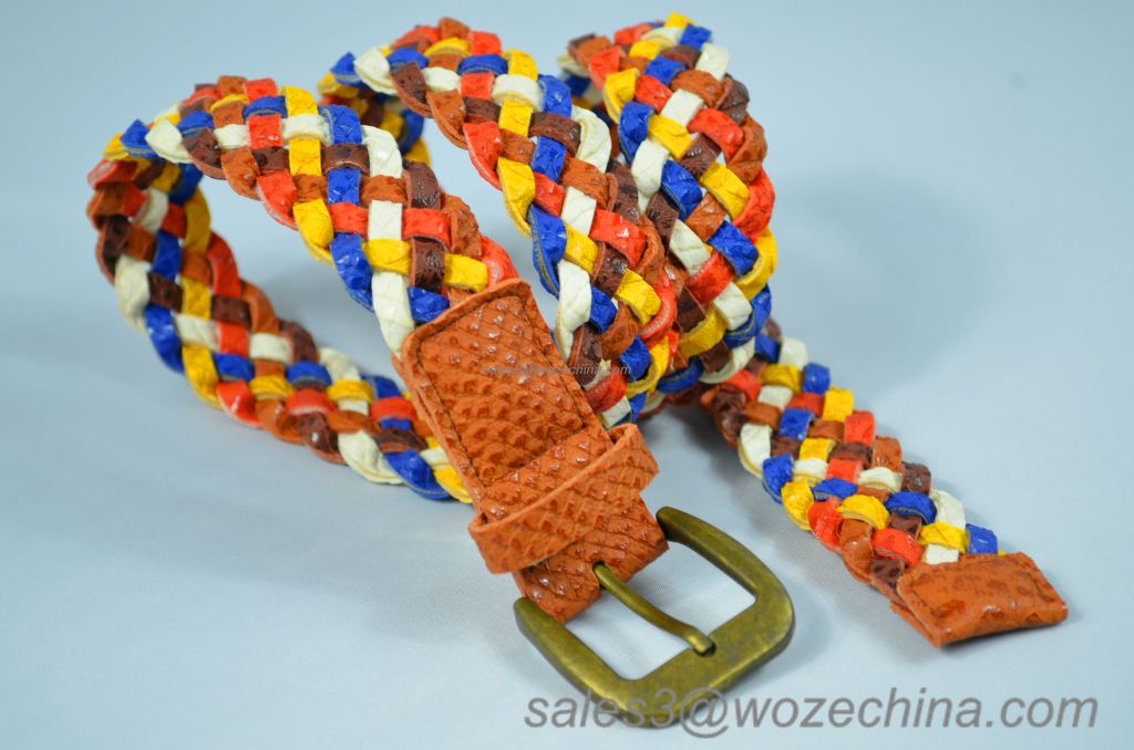 New design colorful braided PU Belt For Lady,Casual Belt