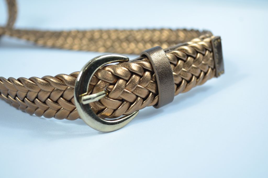 Fashional Braided PU Belt,Classic Fashionable Belt,Metal PU Belt