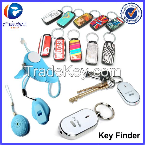 2015 Customized Metal key finder keychain, whistle keyring