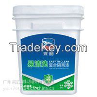 Supply of green paint _ easy to scrub the walls