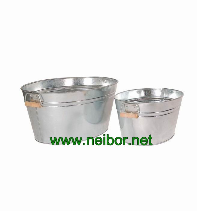large metal ice bucket  party tub  party cooler galvanized bucket