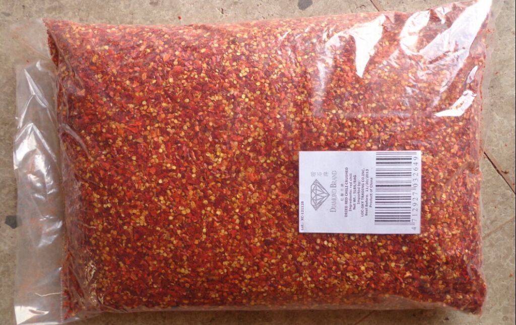 export red dried chilli crush, red hot chilli crush with seeds