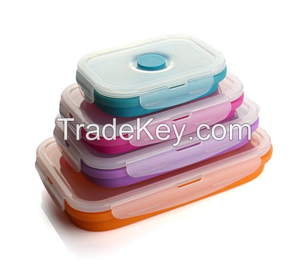 Hot selling silicone lunch box with LFGB/FDA certificate
