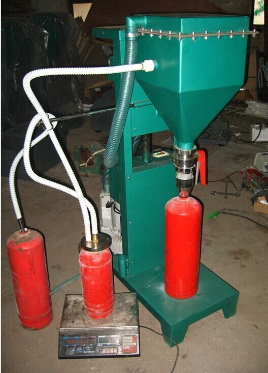 abc powder filling machine, fire extinguisher filling machine, chemical dry powder extinguisher refilling machine