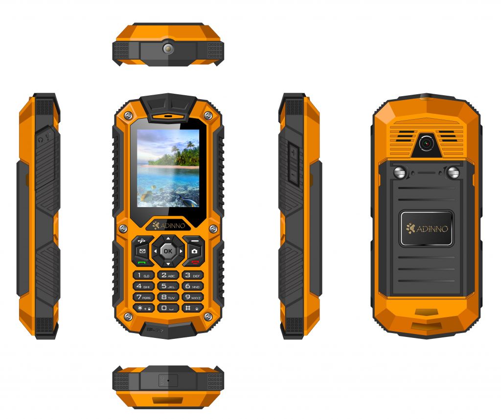 Water Dust Shock Proof Adinno R-6 Rugged Mobile Phone