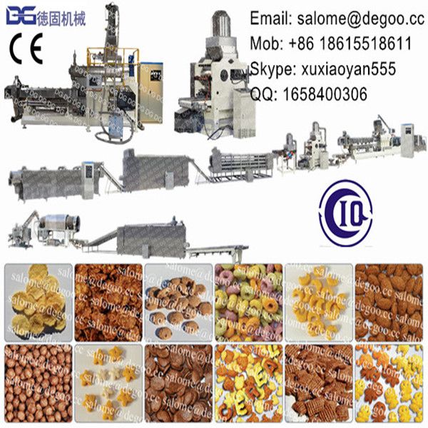 Frosted Baked Crispy Instant Cereal Corn Flakes Extruder Machine Production Line 